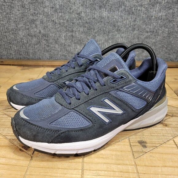 New Balance 990v5 Navy Blue White Suede Women Sneaker Shoes W990NV5‎ Size 10 - Picture 2 of 13